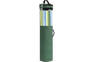 SMLJFO Christmas Wrapping Paper Storage Bag Cylinder Wrapping Paper Roll Organiser Space Efficient Gift Wrap Storage Bags with Clear Window (106 x Ã˜22cm) - Green