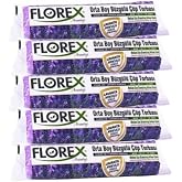 Florex B&uuml;zg&uuml;l&uuml; Lavanta Kokulu Orta Boy &Ccedil;&ouml;p Torbası 5 Adet Mor 55 x 60 cm | Kokulu &ccedil;&ouml;p torbası