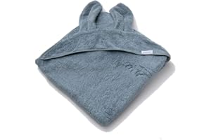 Bamboom Asciugamano Xl con Cappuccio per Neonato, Soffice Fibra di Bambù Organico, 100X100, Bagno Duo Xl, Blu, 2010007-500 g