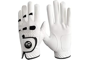 ‎LOVMEAD LOVMEAD Golfhandschuhe Herren für Linke Hand Mit Ballmarker 1 Stück, Allwetter Cabretta Leder Griff Golf Handschuh Rechtshänder Weicher Komfort Passform Größe S M ML L XL