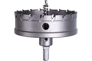 Carbide Hole Cutter Drill Bits,LAIWEI Heavy Duty Hole Saw for Stainless Steel,Metal,Cast Iron, Copper 4-5/16"(110mm)