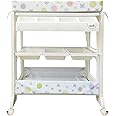 The Moon Brand Portable Diaper Changing Table/Station with MatTable Dresser with wheels for Infant, AllinOne MultiFunction Nursery Organizer for Newborn Essentials - Elephants with Balloons