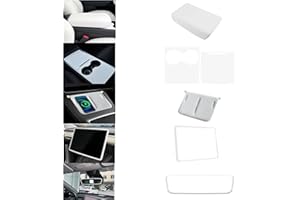 frani Center Console Cover for Tesla Model 3 2021-2023 Model Y 2021-2024,Tesla Interior Trim Decor Accessories White