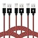 Produktbild Lightning Kabel, ONSON® 3Pack 3M Nylon iPhone Ladekabel iPhone Kabel USB Datenkabel für Apple iPhone 7 / 7 Plus / 6S / 6S Plus / 6 / 6 Plus / SE / 5s / 5c / 5 / iPad Pro / Air / Mini / iPod Nano 7- Schwarz Rot