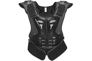 M&Catree Gilet de Protection Moto pour Enfants, Protecteur de Le Dos et la Poitrine pour Vélo, Ski, Scooter, Planche à roulettes