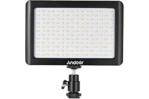 Andoer Led Fotografico 192 Faretto A Led Fotografia, Video Light Faretto Fotografo Flash Fotocamera Flash Led Luce Per Gimbal Dimmerabile 3200K-6000K Video Luce Per Canon Nikon Pentax Dslr Videocamera
