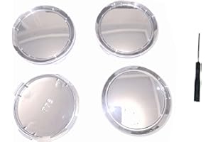 Amazleer 4 Stück Nabendeckel Radkappen 75mm für Mercedes, Felgenkappen Radnabenkappen Radnabenabdeckung mit Ventil und Schraubendreher (Nabendeckel Radkappen)