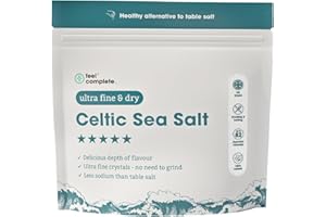 Feel Complete - 200g ULTRA Fine & Dry Celtic Salt – No Grinding Needed – Celtic Salt Organic Approved, 82 Essential Minerals – Healthy Celtic Sea Salt Organic Alternative to Table Salt