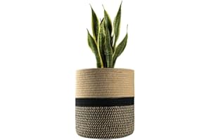 FairyLavie 28CM Rope Plant Basket, for 23CM - 25CM Planter, Reinforce Rope for Easier and Faster Shape Recovery, Multifunctional Basket Ideal Choice for Home Decor and Storage