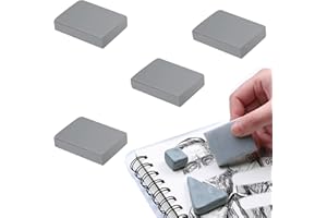 SOPSTUO 4 Pack Kneaded Eraser, Putty Rubber for Artists, Gey, Kneadable Erasers for Artists Drawing, Sketches