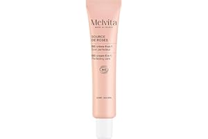 Melvita - BB Crema Source de Roses - Hidrata y unifica la tez - Apta para todo tipo de pieles - Fabricada en Francia