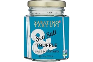 Sabatino Tartufi Truffle Salt Seasoning, All Natural Gourmet Sicilian Sea Salt with Black Truffles, 113 Gr