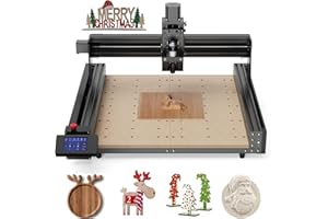 OUYANG CNC Fräsmaschine Metall, TTC450 Lasergravur Maschine Arbeitsbereich 460 x 460mm, 90% Vormontiert Unterstützt Laser-Modul,GRBL Gesteuert, 3-Achsen CNC Fräse Holz