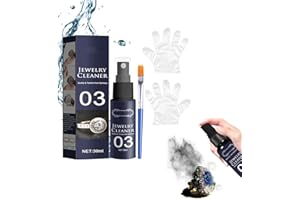 AUMUDE Detergente spray per gioielli, detergente per gioielli, spray per pulizia rapida dei gioielli, detergente per gioielli in oro e argento, ripristina lucentezza e brillantezza ai gioielli (1 pezzo)