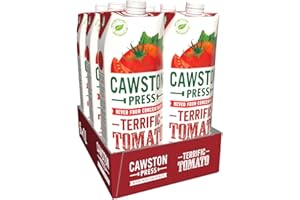 Cawston Press Tomato Pressed Juice - 1 Litre Pack of Juice Cartons All Natural – Vegan – No Added Sugar Blending Juice with Lemon Juice (Pack of 6)
