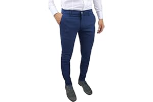 Evoga Pantaloni Uomo Slim Fit Invernali Alta Sartoria Chino's Eleganti Casual