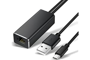 RUNQUIT USB to Ethernet Adapter, USB Ethernet Adapter for Fire TV Stick Lite/4K/4k Max, High-Speed 3ft Cable,Speeds up to 100 Mbps