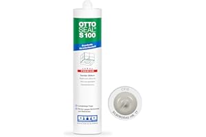OTTOSEAL S 100 Premium-Sanitär-Silikon 300ml C910 silbergrau 17 – Sicher gegen Schimmel & Ideal für Bad, Küche & Wohnbereich – Hervorragend Glätt- & Modellierbar