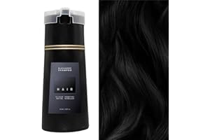 Katslyn Hair Dye Shampoo Women,3 in 1 Hair Dyeing+nourishing+growing Natural Black Shampoo,Full Coverage Gentle Hair Dye Shampoo,Black Hair Instant Dye Shampoo for Women and Men Lasts 30 Days(Black)