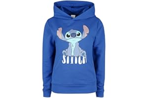 LILO AND STITCH Lilo & Stitch Stitch - Sit Mujer Sudadera con Capucha Azul Rippbündchen Regular
