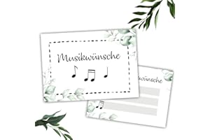 ‎KACKSPECHT Kackspecht 25 Musikwunschkarten Hochzeit Musikwunsch Dj Karten Musikwunschkarten Geburtstag Boho Musikwünsche Musikkarten Partykarten