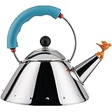 Alessi Kettle 9093/1 LAZ - Bollitore di Design, Adatto a Cottura ad Induzione, Fondo in Acciaio Inossidabile Lucido 18/10 con