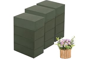 YOUNTHYE 12 Pièces Mousse Florale 23 X 11 X 7,5 Cm Mousse Pour Fleurs Mousse Fleur Mousse Plante Artificielle, Mousse Plante Pour Fleurs, Vert Mousse Artificielle Pour Bricoler Pour Mariage, Anniversaire