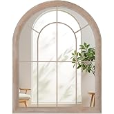 COSTWAY Metal Window Mirror, Farmhouse Decorative Wall Mirror, 88 x 69.5 cm, Large Wall Mounted Hall Mirrors for Living Room,