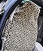 Car Seat Covers Classic Plush Leopard Comfortable and Warm 1 Seat Cover, 1 Steering Wheel Cover,1 seat Belt Cover