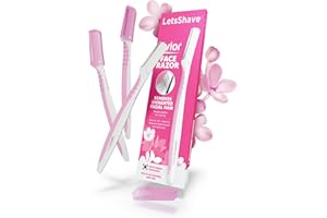 LetsShave Evior Reusable Face & Eyebrow Razor For Women - Pack of 3 | For Painless Hair Removal | Razor for Face, Eyebrows, U