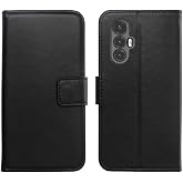 Flip Premium Genuine Leather Case for Cubot MAX 5 5G 6.95 Inch Leather Mobile Phone Case Protective Flip Case Mobile Phone Shell Wallet Cover Case Black