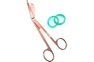 AFTREN Medizinische Schere, EMT-Trauma-Schere, 5,5 Zoll, chirurgische Schere für Krankenpflege, Edelstahl-Verbandschere für Krankenschwestern (5,5 Zoll Roségold)