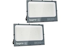 BAPRO 2PCS 600W Focos LED Exterior,60000LM Alto Brillo Proyector LED Foco LED Interior,6000K Blanco Frío Luz Exterior luz exterior pared IP66 Impermeable Luces Foco Luz LED para Iluminación de Seguridad