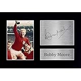HWC Trading Bobby Moore Gift Signed A4 Printed Autograph England 1966 Gifts Photo Display