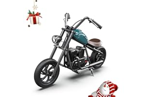 HYPER GOGO Kids Electric Motorbike, 24V 5.2Ah Battery Powered Ride on Motorcycle with 12'x3' Tires, 5/8/10 mph Speed Modes, 12KM Top Range, Children Dirt Motorbike for Kids Age 3+