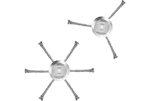 IRmm 6 inch Steel Wire Brush Cutter Trimmer Head, Wired Trimmer Head Replacement for Electric Battery Powered Cordless String Trimmer, Weed Eater, 2 Pack