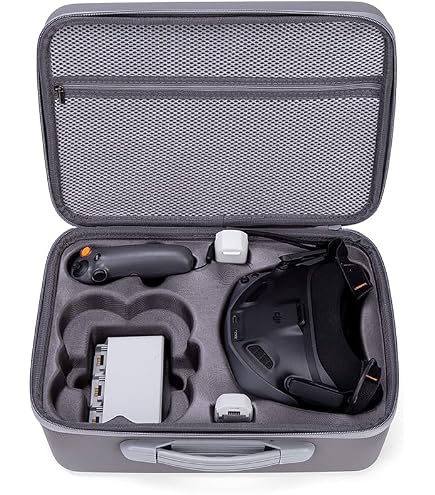 Lycuiw Étui de transport pour drone DJI Avata 2/Goggles 3, sac de rangement rigide, étui de voyage portable, boîte d'accessoires de drone pour DJI Avata 2/Goggles 3, gris, Sac de lunettes 3