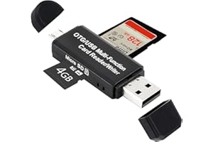 Nueva Lector Tarjetas SD, Adaptador Micro SD, USB Lector de Tarjetas, Lector de Tarjetas SD, Adaptador Tarjeta SD a USB, Lector Tarjetas, Lector Micro SD, Lector SD, Adaptador SD a USB [por Abrity]