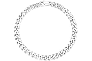 Diorra Silver Bracelets for Mens Women 925 Sterling Silver Cuban Figaro Rope Snake Link Chain Silver/Gold Bracelets for Men Women (7-9inch)