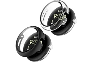 GIOPUEY Pasek do zegarka Google Pixel Watch, miękki silikonowy pasek do zegarka + ochraniacz ekranu TPU, zamiennik paska [odporny na zużycie] [oddychający] do zegarka Google Pixel Watch