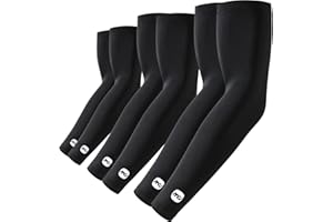 ROCK TAKIN UV Sonnenschutz Arm Sleeve Gaming für Herren Damen, UPF 50+ Kühlung Armstulpen Sommer Kompression Tattoo Armlinge Unisex Armwärmer für Radsport Basketball Golf Baseball Fußball – 3 Paar