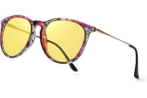 TJUTR Polarisierte Nachtfahrtbrille für Autofahren Damen und Herren Gelbe Nacht Vision Blendschutz Brille - UV400