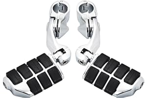 Footboard Fit For H&arley 1.25" 32mm Motorcycles Footrest Foot Pegs | Fit For H&arley Davidson CVO Road King Street Glide Sportster Iron 883 Foot Pegs(Chrome Set)