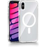 Fenza Apple iPhone X/XS ile Uyumlu G&uuml;&ccedil;l&uuml; Mıknatıslı MagSafe Şeffaf Kamera Korumalı Telefon Kılıfı