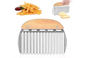 YISKY Coltelli per Patate, Coltello Ondulato, Tagliapatate Ondulato, Coltello Ondulato in Acciaio Inossidabile, Taglia Verdura, per Tagliare Patate, Cetrioli, Carote, Frutta, Verdura e Insalata