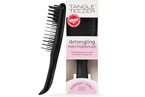 ‎TANGLE TEEZER Tangle Teezer Mini Ultimate Detangler (black) – Kompakte Entwirrbürste für nasses Haar – Sanftes Kämmen ohne Ziepen – Anti-Frizz, vegan & tierversuchsfrei – Mit ergonomischem Griff