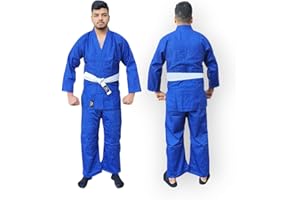 Alpin-Trachten Judoanzug Blau Ju Jutsu Teakwondo mit Reiskornwebung mit Gürtel -Blau23