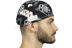 CHRYSVAL - Calot Court Star Wars - Bonnet Chirugical Ou Calot Cuisine Unisexe 100% Coton Oeko-Tex - Réglable Avec Attaches