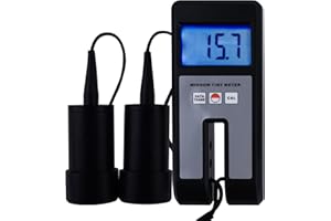 TEKCOPLUS Window Tint Film Coating Visual Light Transmission VLT Transmittance Glass Thickness Haze Checker Meter Tester Sensor for All Kinds of Transparent Translucent Automobile Aerospace Glass Plastic Sheet