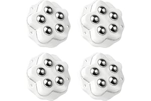 QINYOULHAUSE ruote per mobili 4 Pezzi Rotelle Per Mobili - Rotelle Per Spostare Mobili Autoadesive - Ruote universali a 360 con 5 sfere ciascuna（portata 150kg）
